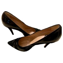 Schwarze Lackleder- und Wildlederschuhe - Roberto Cavalli