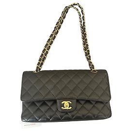 Borsa a mano Chanel Classic Flap in pelle nera