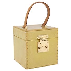 LOUIS VUITTON Pochette Cosmetica Monogram Vernis Bleecker Beige M91002 Auth ARZ033