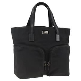 Borsa a mano GUCCI in tela nera e argento 002 1080 Auth BA11451