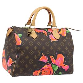 LOUIS VUITTON Monogram Rose Speedy 30 Bolso de Mano Naranja Rosa M48610 Auth ka3212SAV