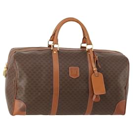 Céline Borsa Boston in tela Macadam CELINE in pelle PVC marrone oro Auth ki6500