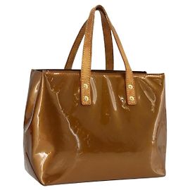 LOUIS VUITTON Monogram Vernis Reade PM Borsa a Mano Bronzo M91146 LV Auth ARZ321