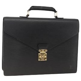 LOUIS VUITTON Epi ServietteConsigliere Borsa Business Nera M54422 LV Auth BA11466