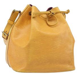 LOUIS VUITTON Borsa a Spalla Petit Noé Epi Gialla M44109 LV Auth ka3115