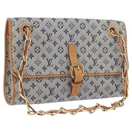 LOUIS VUITTON Monogram Mini Camille Chain Bag Blue M92002 Auth 174152SAV