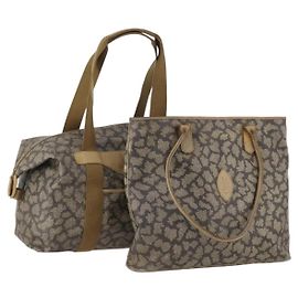 Saint Laurent Tote Bag aus PVC 2 Set Grau Auth fm5232