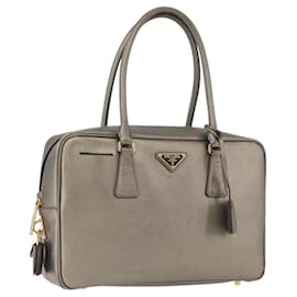 PRADA Borsa a mano in pelle Safiano oro Auth am11051A
