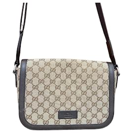 Borsa Messenger Gucci Beige in Tela