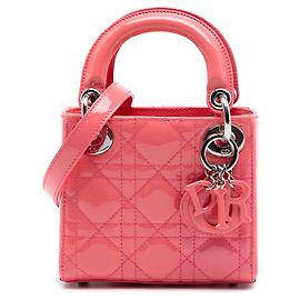 Dior Rose Micro Patent Cannage Lady Dior