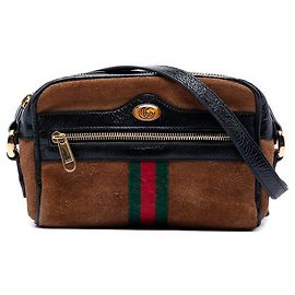 Gucci Mini Crossbody Ophidia in Camoscio Marrone