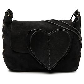 Sac à bandoulière en daim noir en forme de cœur Gucci