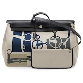 Hermès Aile Bag Zip 50 Indigo 2WAY Handtasche