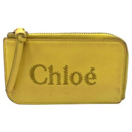 Chloe Chloé Sense Yellow Leather Card Case
