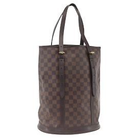 LOUIS VUITTON Damier Ebene Bucket GM Shoulder Bag N42236 LV Auth ARZ043