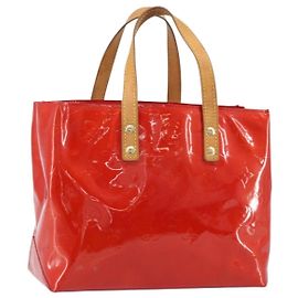 LOUIS VUITTON Monogram Vernis Reade PM Borsa a Mano Rossa M91088 LV Auth ARZ320