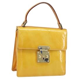 LOUIS VUITTON Borsa Spring Street Monogram Vernis Giallo Lime M91068 Auth 170096