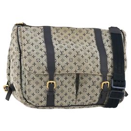 LOUIS VUITTON Mini Sac Maman Monogram Blu M42350 LV Auth BA11171