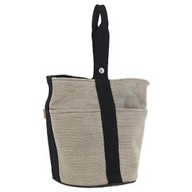 Hermès HERMES Borsa Sakso MM in tela beige argento autentica bs34048