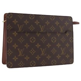 LOUIS VUITTON Pochette Hombre Monogram Bolso de Mano M51795 LV Auth BSZ122