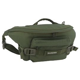 Borsa a corpo BALENCIAGA in tela khaki 644035 Auth bs33995