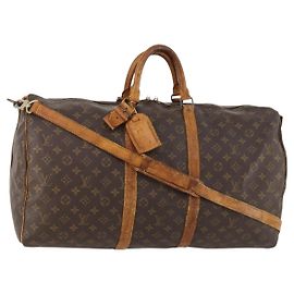 LOUIS VUITTON Borsa Boston Monogram Keepall Bandoulière 55 M41414 LV Auth BA10979