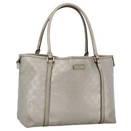 Borsa tote in PVC argento GG Implementation di GUCCI 197953 Auth BSZ004