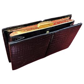 Autre Marque Borsa da sera/Clutch - Werber Paris in coccodrillo vero - Anni '70 - Unico