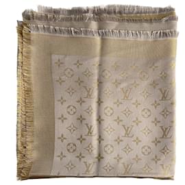 Louis Vuitton Foulard Classico in Lana Viscosa Setafina Oro