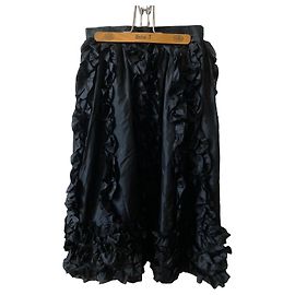 Falda de seda negra con volantes Chantal Thomass 100% seda