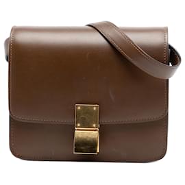 Celine Piccola Scatola Classica in Pelle Marrone - Céline