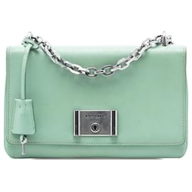 Prada Verde Saffiano Lux Catena Blocco Flap