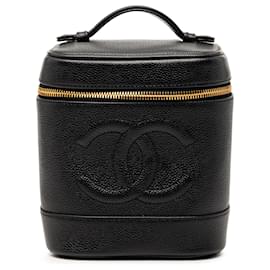 Borsa Vanity Caviar Nera CC di Chanel