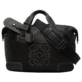 Borsa Anagram in nubuck nero LOEWE