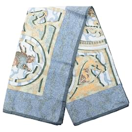 Foulard in seta Hermès Blue Alfred De Dreux Peintre du Cheval