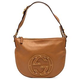 Borsa hobo Blondie piccola in pelle marrone Gucci