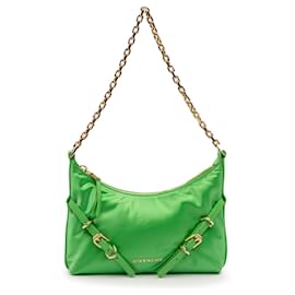 Borsa a spalla Voyou Party piccola in nylon verde di Givenchy