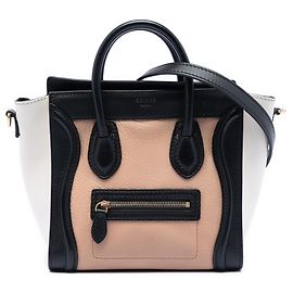 Céline Borsa da viaggio Celine in pelle tricolore nano marrone