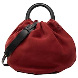 Borsa Bounce in suede rosso LOEWE