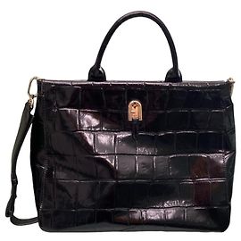 Borsa tote in pelle con stampa coccodrillo Furla Palazzo