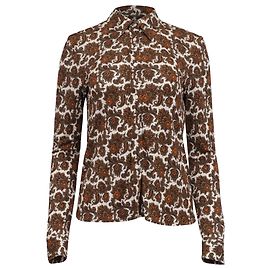 Blusa de Viscosa con Estampado Paisley Celestine de Nili Lotan en Marrón