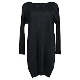 Vestido Midi Issey Miyake Pleats Please en Poliéster Negro