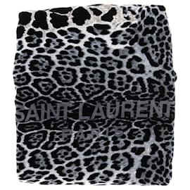 Saint Laurent Asciugamano da bagno leopardato