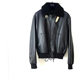 Louis Vuitton Giacca in pelle shearling da aviatore