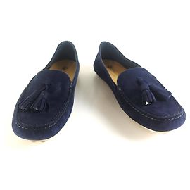 Loro Piana Mocassino da lavoro in suede con suola a pois