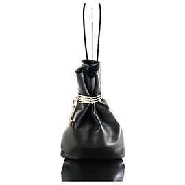 Saint Laurent Pochette da Sera in Pelle di Agnello Nera