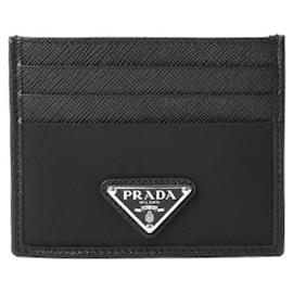 Portacarte in pelle Saffiano in nylon - Prada