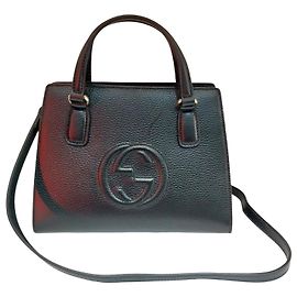 Gucci Small Leather Top Handle Tote Bag with Shoulder Bag
