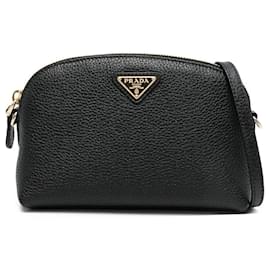Borsa a spalla in pelle nera - Prada