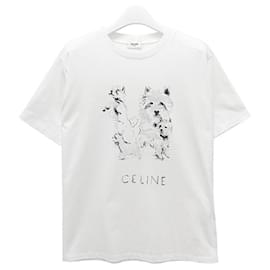 Oversized Logo-Druck T-Shirt - Céline